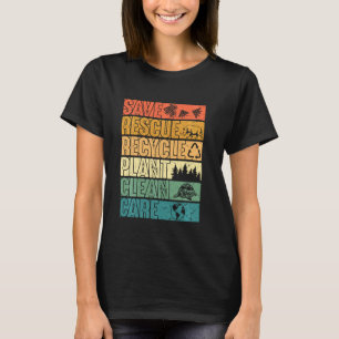 T-shirt Sauver les abeilles Secourir les animaux Plantes A