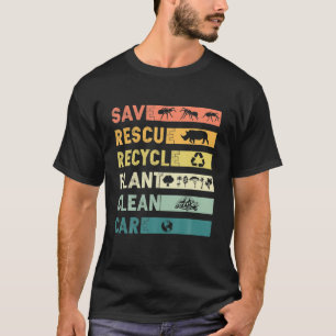 T-shirt Sauver les abeilles Secourir les animaux Recycler 