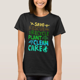 T-shirt Sauver les abeilles Secourir les animaux Recycler 