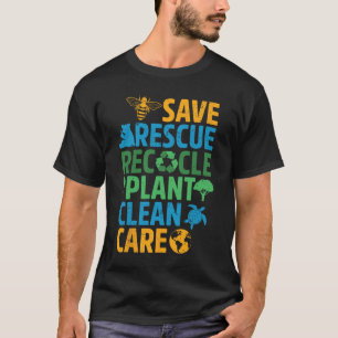 T-shirt Sauver les abeilles Secourir les animaux Recycler 
