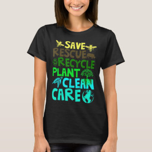 T-shirt Sauver les abeilles Secourir les animaux Recycler 