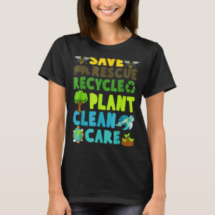 T-shirt Sauver les abeilles Secourir les animaux Recycles 