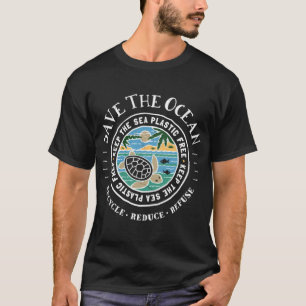 T-shirt Sauver l'océan Garder la mer sans plastique Scene