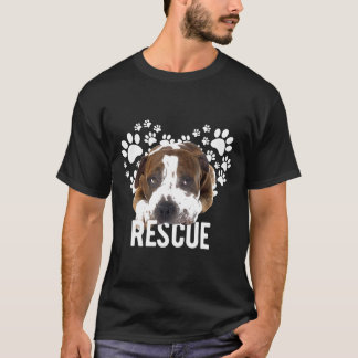 T-shirt Sauver Pitbull Chien Patte Maman Amour Pit Bull Ma
