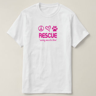 T-shirt Sauvetage "Sauver un à la fois" (rose)