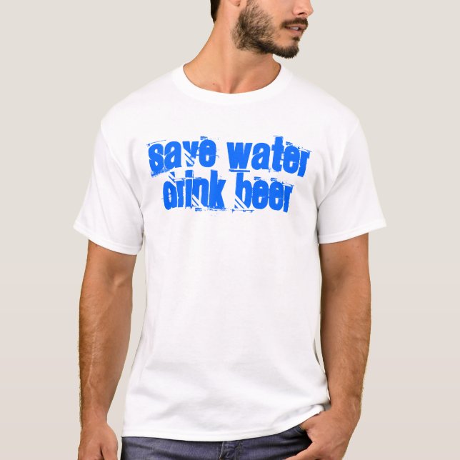 T-SHIRT SAUVEZ LA BIÈRE DE BOISSONS DE L'EAU (Devant)