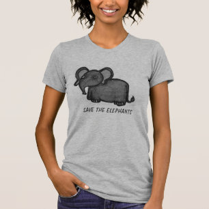 T-shirt Sauvez la chemise d'éléphants