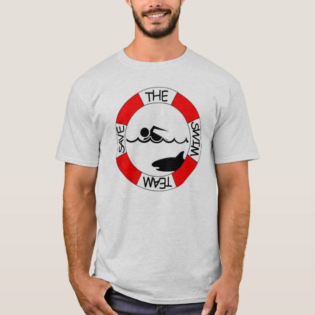 T-shirt Sauvez la chemise d'équipe de natation (Devant)