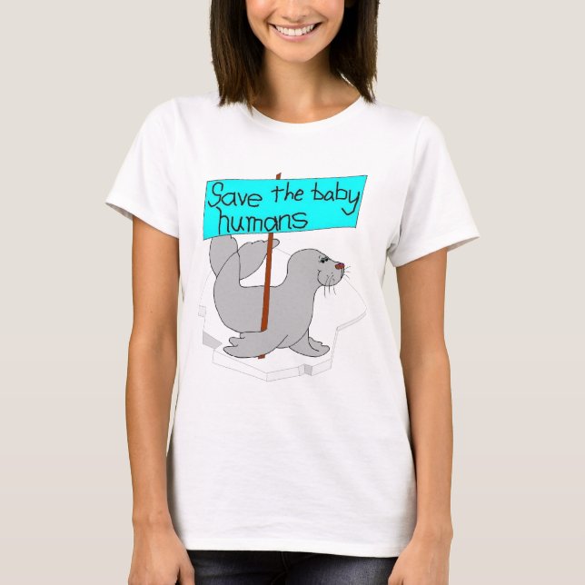 T-shirt Sauvez la chemise des femmes d'humains de bébé (Devant)