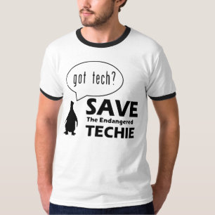 T-shirt Sauvez la chemise mise en danger de technicien