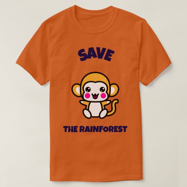 T-shirt Sauvez la forêt tropicale (Design devant)