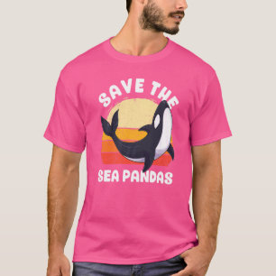 T-shirt Sauvez la mer Pandas Orca Baleine Dauphin Océan An