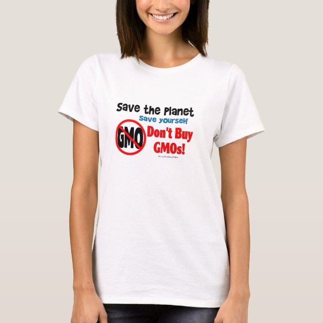 T-shirt Sauvez la planète, sauvez-vous : N'achetez pas les (Devant)