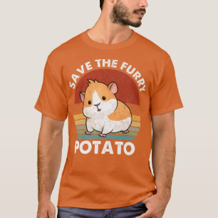 T-shirt Sauvez La Pomme De Terre Feu Drôle Guinéen Cochon1