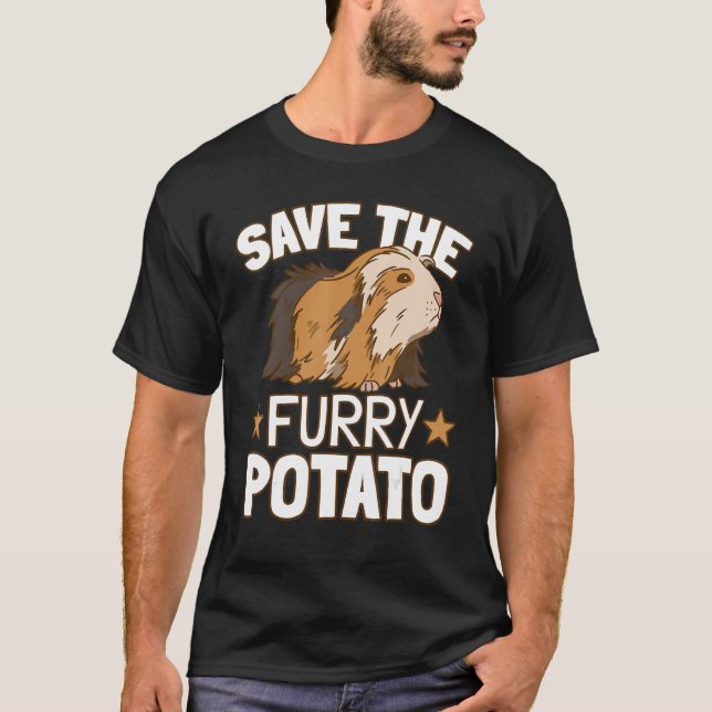 T-shirt Sauvez la pomme de terre fourrure Guinée porc (Devant)