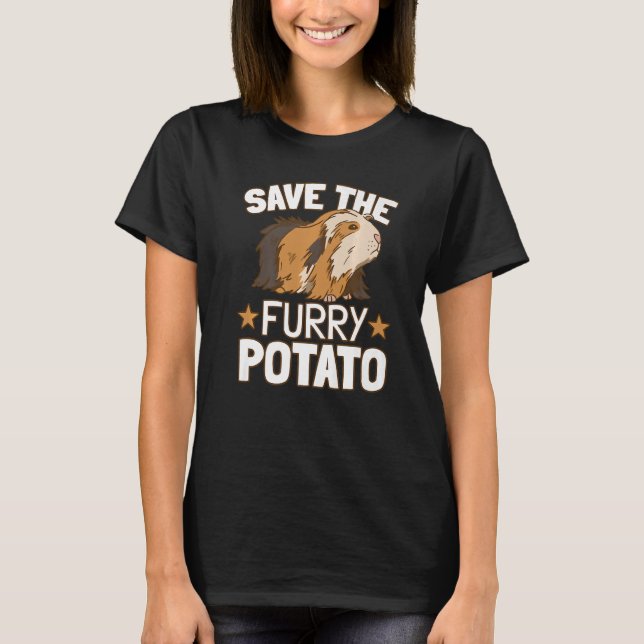 T-shirt Sauvez la pomme de terre fourrure Guinée porc (Devant)