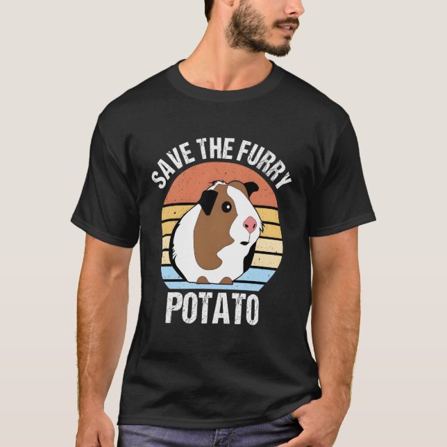T-shirt Sauvez la pomme de terre fourrure Guinée porc (Devant)