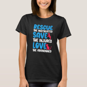 T-shirt Sauvez La secourt Blessée Et Aimez Les Animaux Ble