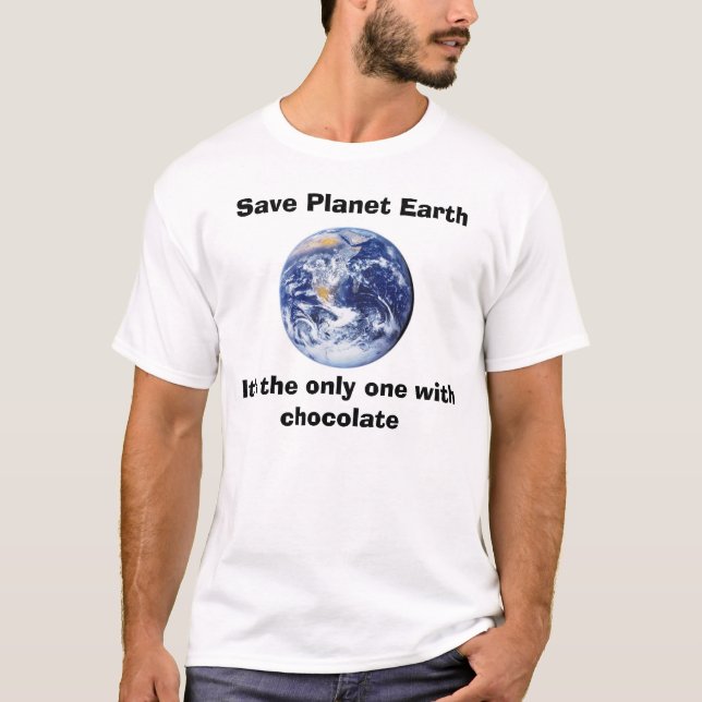 T-shirt Sauvez la terre de planète (Devant)