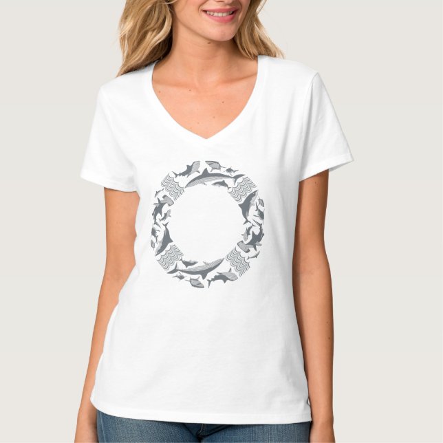 T-shirt Sauvez la vie des requins (Devant)