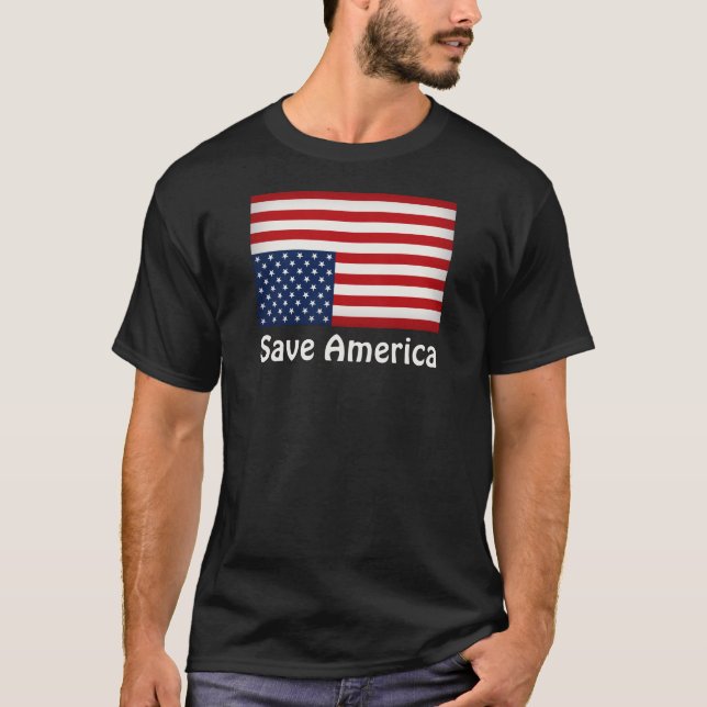 T-shirt Sauvez l'Amérique à l'envers de la protestation co (Devant)