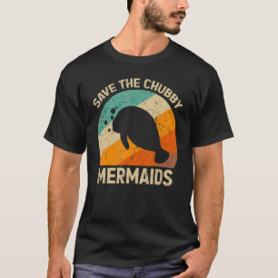 T-shirt Sauvez le Chubby Sea Cow Mermaids Manatee Floaty P