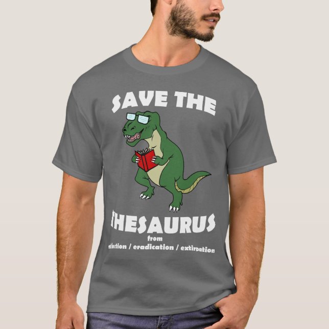 T-shirt Sauvez le dinosaure de thésaurus (Devant)