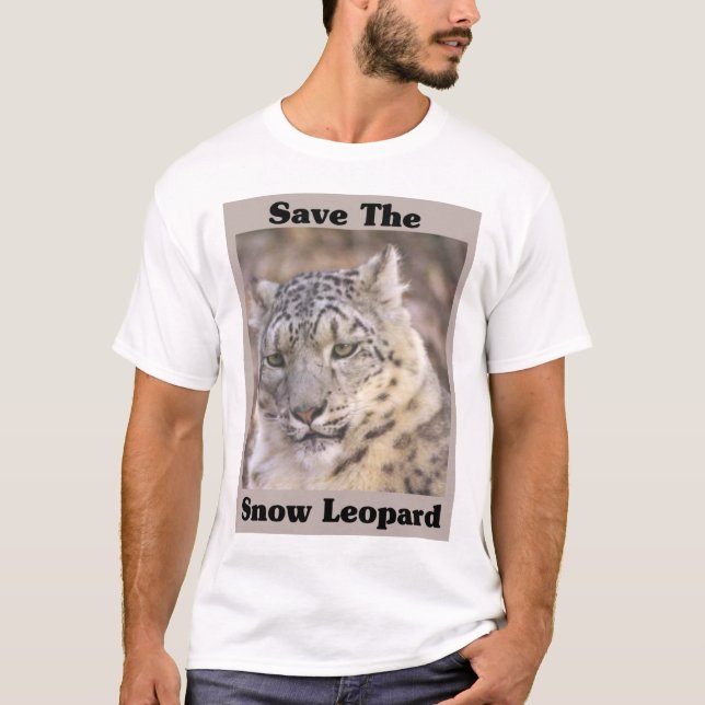 T-shirt Sauvez le léopard de neige (Devant)