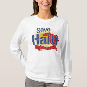 T-shirt Sauvez le montant du Haïti (bleu) - vont à la