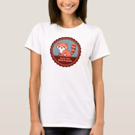 T-shirt Sauvez le panda rouge