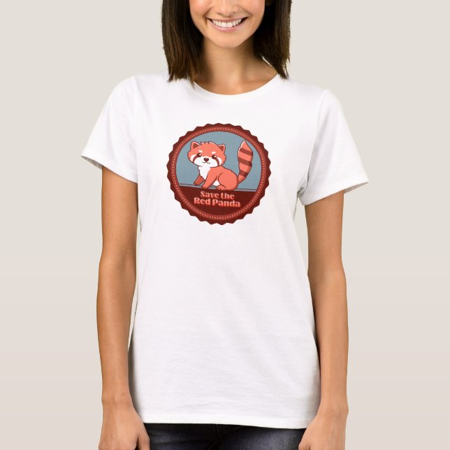 T-shirt Sauvez le panda rouge (Devant)