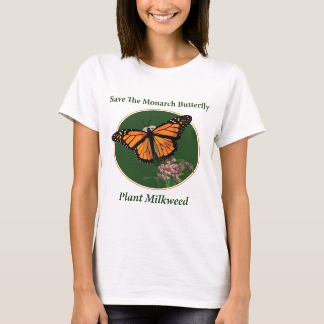 T-shirt Sauvez le papillon de monarque - Milkweed de (Devant)