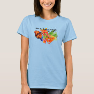 T-shirt Sauvez Le Papillon Monarque. Plante Milkweed.