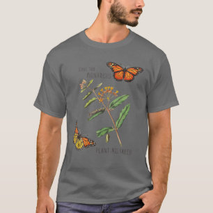 T-shirt Sauvez Le Plante Des Monarques De L'Herbe Lactée -