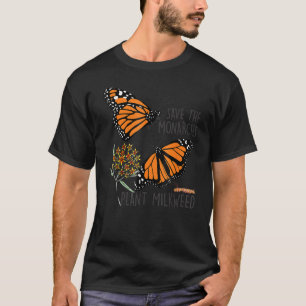 T-shirt Sauvez Le Plante Des Monarques Un Papillon De Lait
