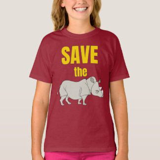 T-shirt Sauvez Le Rhino !