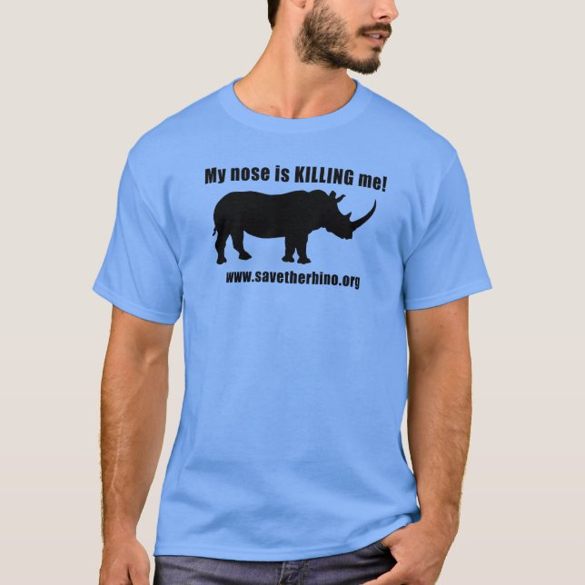 T-shirt Sauvez le rhinocéros (Devant)