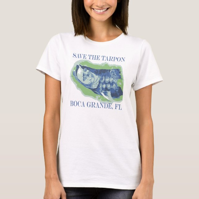 T-shirt Sauvez le tarpon - Boca grand, FL (Devant)