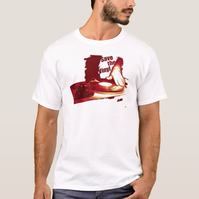 T-shirt sauvez le vinyle (Devant)