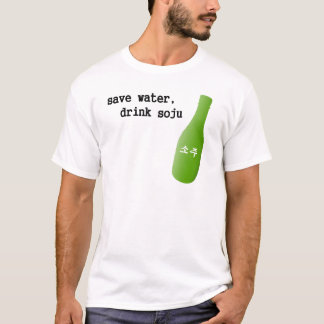 T-shirt Sauvez l'eau, boisson Soju !