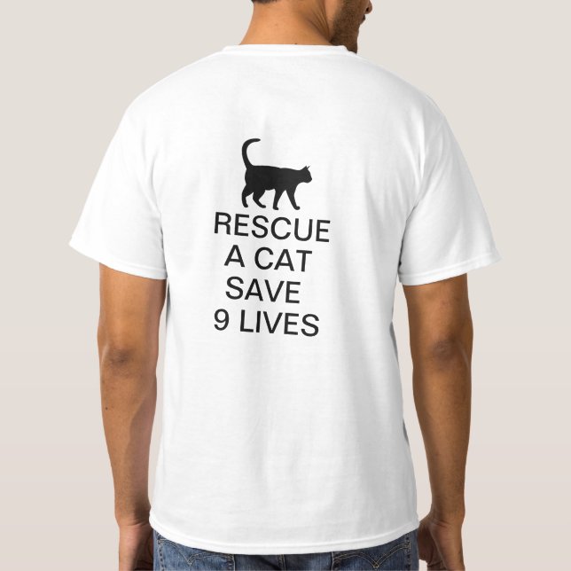 T-shirt Sauvez les 9 vies (Dos)