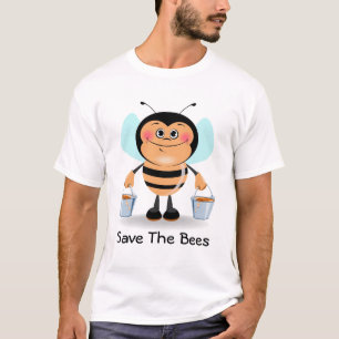T-shirt Sauvez les abeilles avec un joli dessin animé Bumb