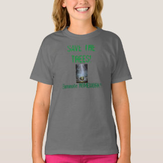 T-SHIRT "SAUVEZ LES ARBRES ! ÉLIMINER LES TRAVAUX À DOMICI