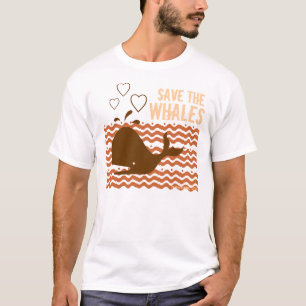 T-shirt Sauvez Les Baleines - Conscients De L'Environnemen