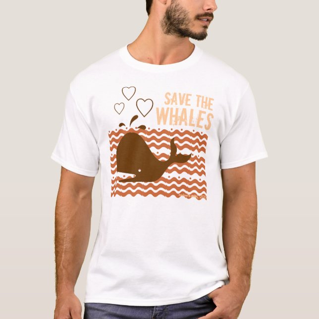 T-shirt Sauvez Les Baleines - Conscients De L'Environnemen (Devant)
