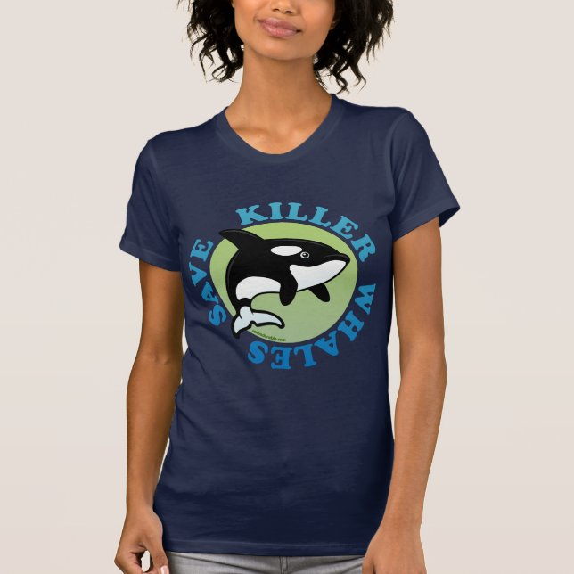 T-shirt Sauvez les baleines tueuses (Devant)