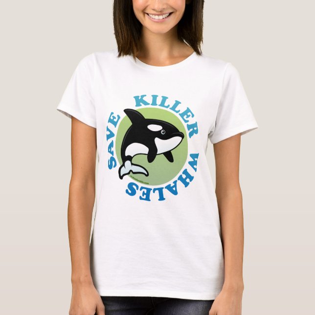 T-shirt Sauvez les baleines tueuses (Devant)