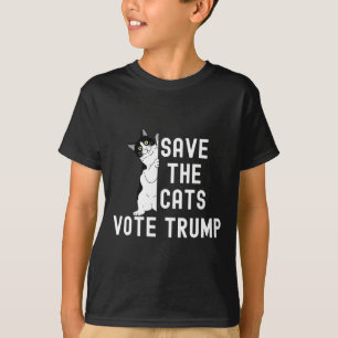 T-shirt Sauvez les chats Votez Trump Drôle Humour politiqu