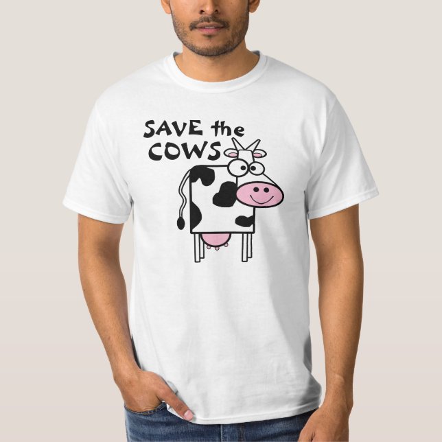 T-shirt Sauvez Les Droits Des Animaux De Vaches (Devant)