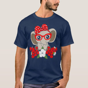 T-shirt Sauvez les éléphants Maman Red Bow Journée mondial